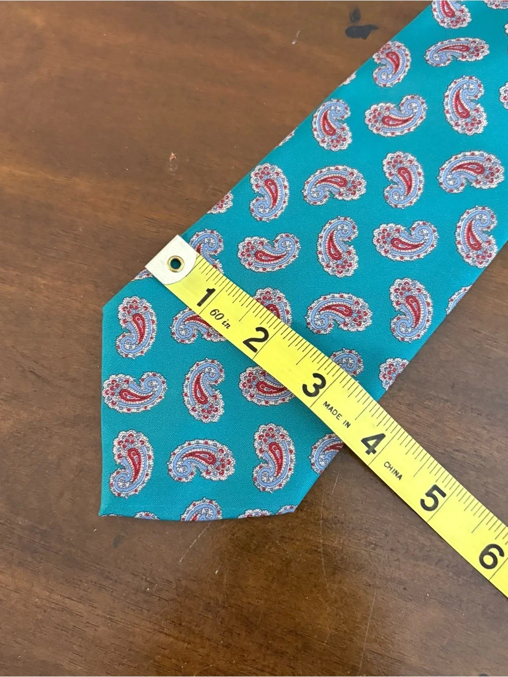 Italian Handmade Silk Men’s Neck Tie Turquoise paisley Business Classic Retro